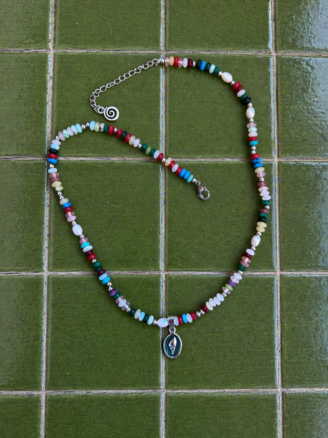 The Bobby - Emerald Silver Shell + Stacker
